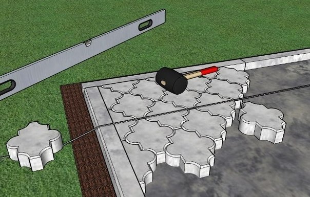 Укладка тротуарной плитки